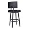 Armen Living Balboa 26" Counter Height Swivel Vintage Black Faux Leather and Metal Bar Stool LCBBBABLVB26 - alternate 5
